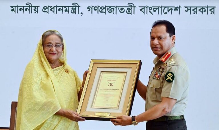 সেনাবাহিনী জনগণের আস্থা অর্জন করেছে : প্রধানমন্ত্রী