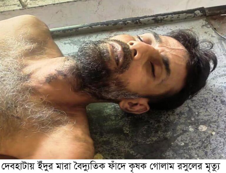 সাতক্ষীরায় ইঁদুর মারা বৈদ্যুতিক ফাঁদে কৃষকের মৃত্যু