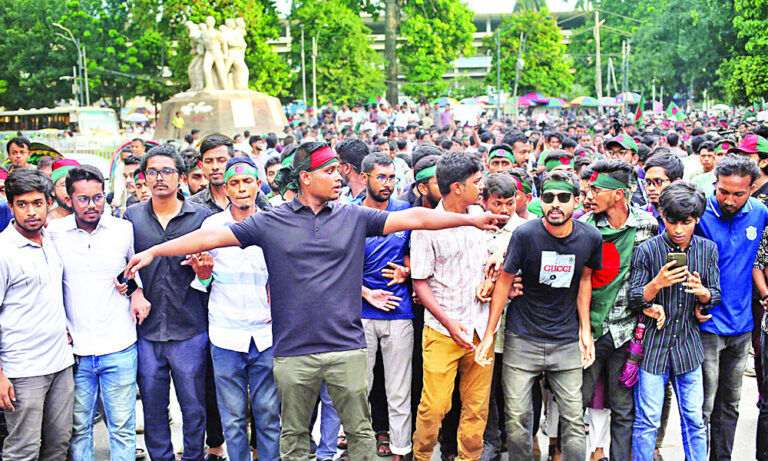 শেখ হাসিনার বিচার দাবি বৈষম্যবিরোধী ছাত্র আন্দোলনের