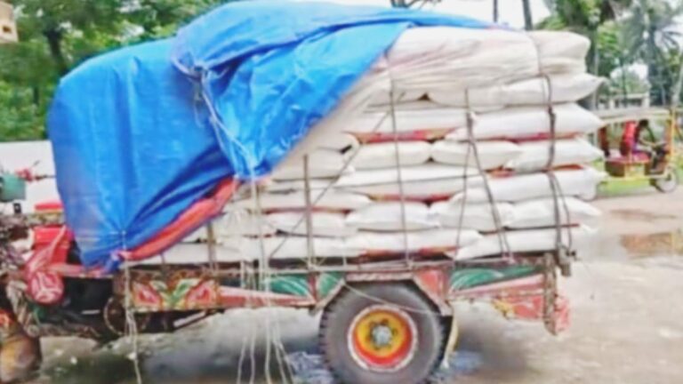 ভোলায় পাচারকালে ১০০ বস্তা সরকারি চাল আটক