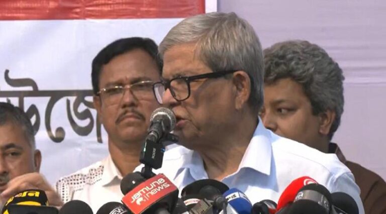 প্রধান উপদেষ্টাকে ধন্যবাদ জানালেন মির্জা ফখরুল
