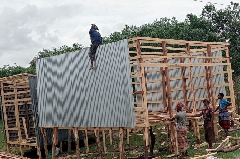 কলাপাড়ায় সবুজ বেষ্টনী প্রকল্পের গাছ কেটে স্থাপন নির্মাণ