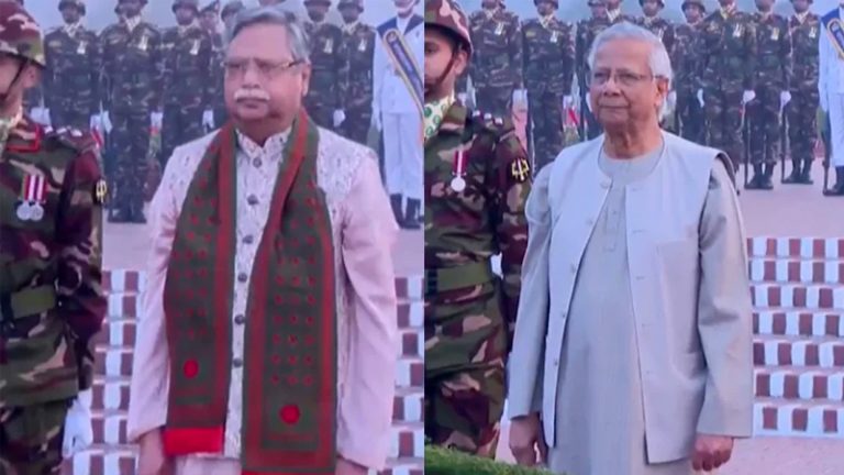 জাতীয় স্মৃতিসৌধে শহীদদের প্রতি রাষ্ট্রপতি ও প্রধান উপদেষ্টার শ্রদ্ধা