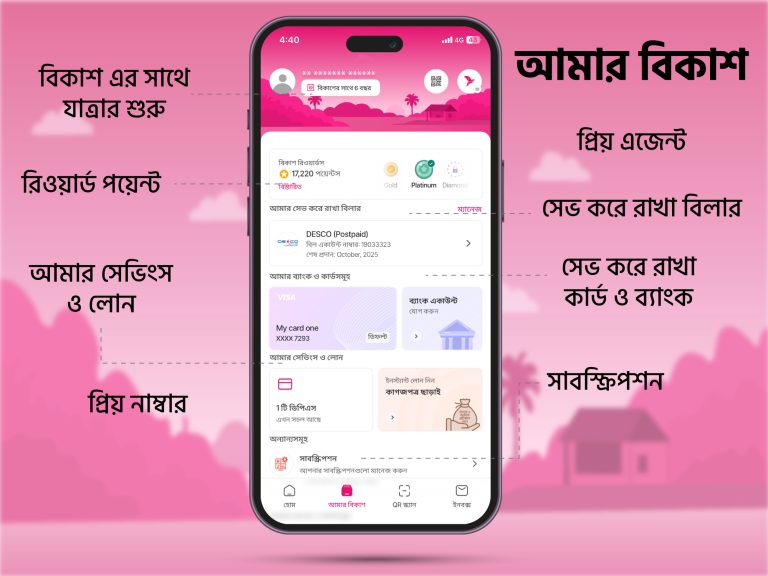 বিকাশ অ্যাপে সাজানো হলো ‘আমার বিকাশ’ আইকন