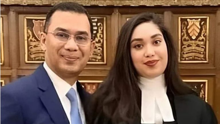 মেয়ে জাইমাকে নিয়ে ফিরছেন তারেক রহমান