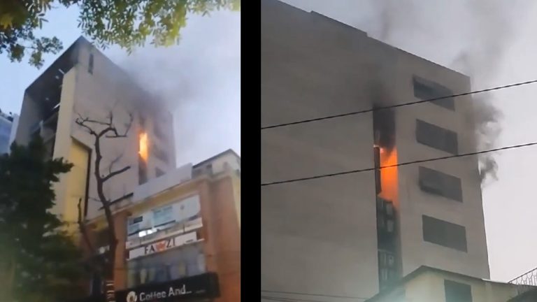 বনানীতে বহুতল ভবনে আগুন, নিয়ন্ত্রণে কাজ করছে ৮ ইউনিট