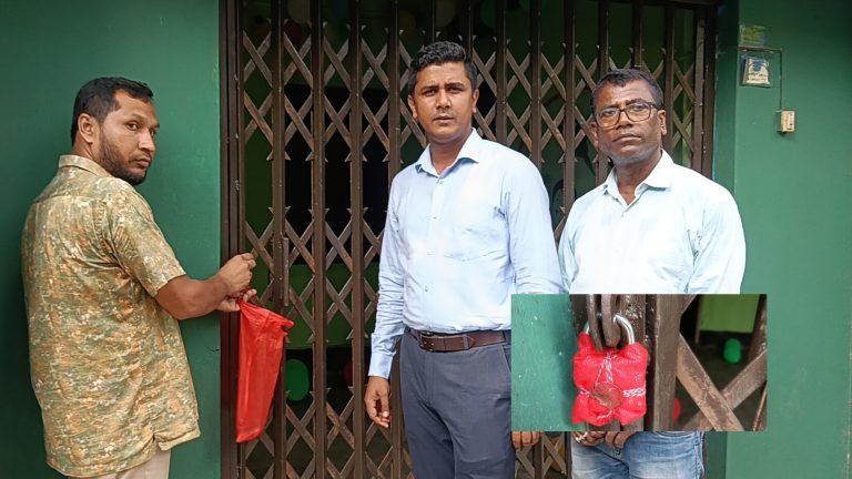 কলাপাড়ায় অনুমোদনহীন অনির্বাণ মডেল স্কুলে ইউএনও’র তালা