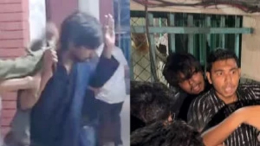 শাহবাগ থানার সামনে জুবায়ের ও মুসাদ্দিকের ওপর হামলা